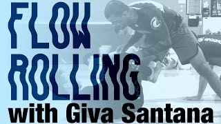 Flow Rolling with Giva Santana Lotus Club BJJ Sparring Session [upl. by Hamann]