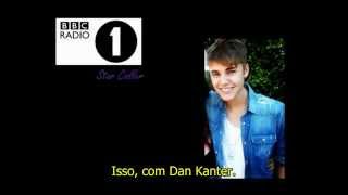 Justin Bieber fala com fã pelo telefone na rádio BBC Radio 1 UK LEGENDADO [upl. by Nemzzaj989]