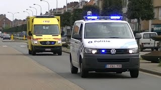 Blankenberge Brandweer met Ambulance  Politie BlankenbergeZuienkerke [upl. by Enortna]