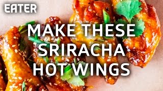 How To Make Sriracha Chicken Wings the Hometown BarBQue Way [upl. by Alyahs]