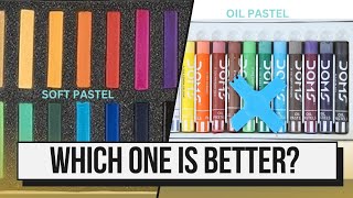 Oil pastel vs Soft pastel which one is bettersadafartandcraft comparison art [upl. by Llerryt]