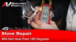 Whirlpool Stove Repair  Will Not Heat Past 180 Degrees  Sensor [upl. by Nrevel]