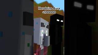 Herobrine Aura Meme minecraft shorts minecraftshorts aura memes [upl. by Idnam]