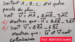 Exercice corrigé 10  Vecteurs et Translation  3AC [upl. by Mahala]