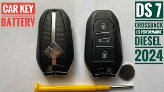 DS Automobiles DS 7 Crossback 15 Perfomance Key Fob Battery Replacement change DS9 Key Battery [upl. by Ellery]