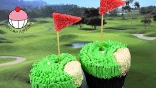 Golf Cupcakes Make Golf Pro Cupcakes for Dad  A Cupcake Addiction How To Tutorial [upl. by Cissie]