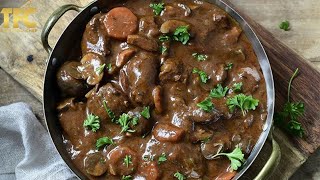 🇫🇷 French Beef Bourguignon  The Food Chef [upl. by Novyak]