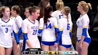 Girls High School Volleyball State SF Wayzata vs Rogers volleyball [upl. by Jami]