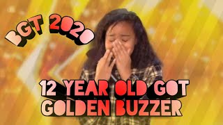 Golden Buzzer for 12 years old girl on Britains Got Talent 2020  Fayth Ifil [upl. by Almita]