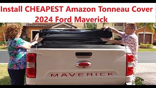 2024 Ford Maverick Cheapest Tonneau Cover from Amazon Install [upl. by Josselyn164]