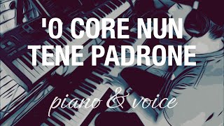 Liberato • O Core Nun Tene Padrone  piano amp autotune voice cover [upl. by Jurgen]