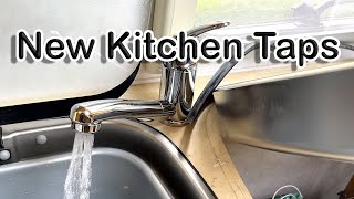 NEW KITCHEN TAPS CAMPERVAN CONVERSION CARAVAN REPAIR [upl. by Ewell]