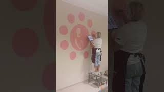 painting wallpainting hospital pregnancy maternity baby [upl. by Assirahs181]