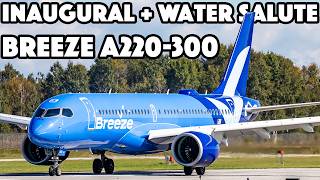 INAUGURAL with WATER SALUTE Breeze A220300 action in Ogdensburg OGSKOGS [upl. by Adnical]