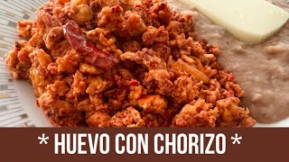 HUEVO CON CHORIZO DELICIOSO PREPARADO CON ❤️ [upl. by Neitsabes]