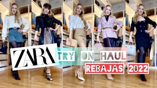 ZARA HAUL REBAJAS 2022  12 IDEAS de LOOKS de ZARA  TEMPORADA INVIERNO 2022  Lidia Siori [upl. by Dippold]