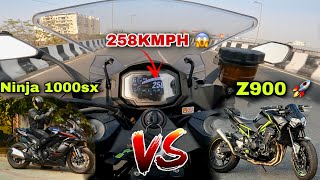 KAWASAKI Z900🚀 vs NINJA 1000SX 2022  Unbelievable Result of Race 😱  Which one is Best 😍 [upl. by Palestine]