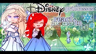 Disney princesses react to Elsa and Ariel  Disney princesses react to each other  past 14 [upl. by Valaree798]