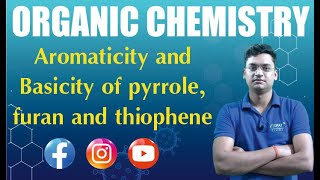 Oraganic Chemistry  Aromaticity and Basicity of pyrrole furan and thiophene [upl. by Parry]