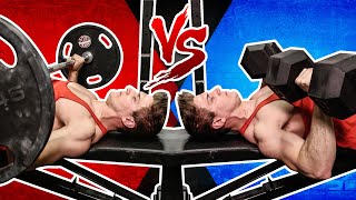 Barbell Bench Press VS Dumbbell Bench Press  WHICH BUILDS MORE MUSCLE [upl. by Ennayd750]