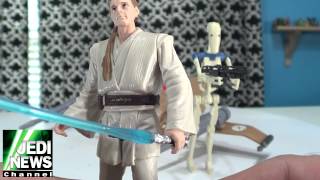 2013 Star Wars MTT Droid Fighter w Battle Droid amp ObiWan Kenobi Review [upl. by Jecoa493]