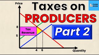 Taxes on PRODUCERS  Part 2  Tax Revenue and Deadweight Loss of Taxation  Think Econ [upl. by Uhayile]