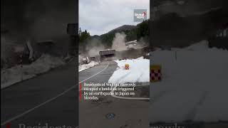 Japan Earthquake Eyewitness escapes landslide in Wajima [upl. by Etnoel952]