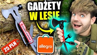 Najlepsze SURVIVALOWE GADĹťETY z Allegro 24h w lesie [upl. by Narak803]