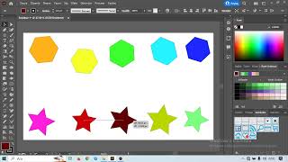 Adobe Illustrator Yıldız Renk Ayarlamalarında Değişim Özellikleri [upl. by Charteris]