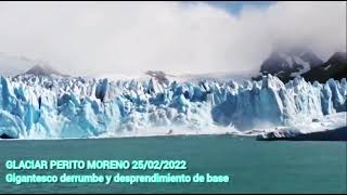 EI impactante video de un desprendimiento del glaciar Perito Moreno y la aparición de un témpano [upl. by Burford108]