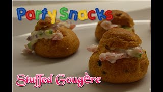 French Cheese puffs Stuffed Gougeres  Party Snacks [upl. by Amaryllis]