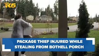 Package thief injured while stealing from Bothell porch [upl. by Eninaj]