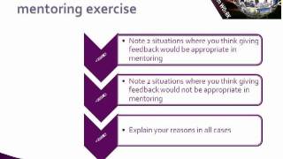 Mentoring Skills Giving feedback [upl. by Giaimo]