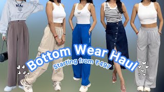 Bottom wear haul Try On Akankshi Singh myntra flipkart trendingfashion haul [upl. by Bruell583]