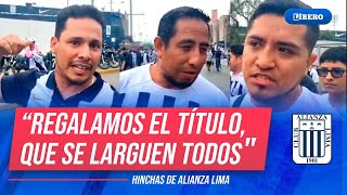 quotLES REGALAMOS EL TÍTULO A LA Uquot Hinchas de ALIANZA furiosos tras derrota ante Cusco FC Líbero [upl. by Chaffin]