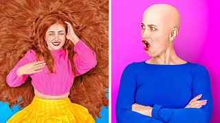 THIN HAIR VS THICK HAIR PROBLEMS  Cool Tik Tok Hair Hacks and Awkward Situations by 123 GO [upl. by Schroer]