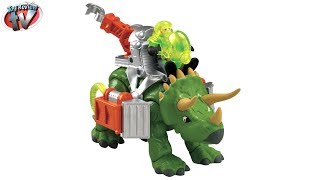 Imaginext Dinosaur Triceratops 2013 Toy Review FisherPrice [upl. by Nobie]