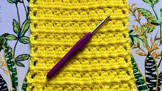 Learn to Crochet the Cluster Stitch 💛 US terms [upl. by Annail]