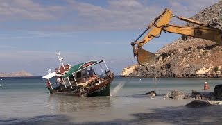 GriechenlandRhodos Bootsfahrt mit Captain Manolis und das Ende des Bootes Es fährt wieder [upl. by Entirb]