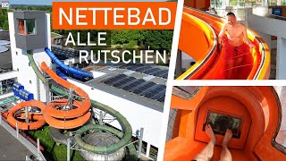 Alle Wasserrutschen im Nettebad Osnabrück  2023  4K Onride [upl. by Avery]