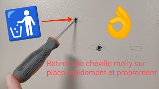 🪛 COMMENT RETIRER RAPIDEMENT ET PROPREMENT UNE CHEVILLE MOLLY SUR DU PLACO [upl. by Manchester]