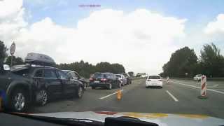 Reisezeit  Unfall auf der A1  5 Fahrzeuge beteiligt 02082014 [upl. by Uaeb]