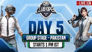 EN PMCO Pakistan Group Stage Day 5  Fall Split  PUBG MOBILE CLUB OPEN 2020 [upl. by Ecnarolf]