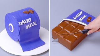 Satisfying Realistic DAIRY MILK Cake Decorating  Perfect Fondant Chocolate Cake Compilation [upl. by Chadwick]