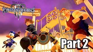 Kingdom Hearts 3 PS4 PRO English Walkthrough Part 2  Olympus No Commentary [upl. by Worsham]