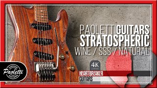 The Stratospheric Wine SSS from Paoletti Guitars  Natural Finish BEAUTY  4k Video [upl. by Nitsruk]