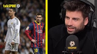 Gerard Pique LABELS Messi The GREATEST Player Of All Time Despite ALSO Playing With Ronaldo👀🔥 [upl. by Nerual]