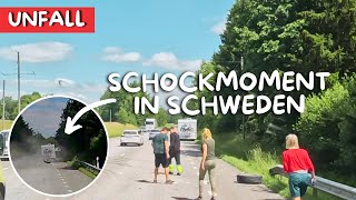 UNFALL 😱 Schock in Schweden Fliegendes LKWRad zerstört Wohnmobil 🛞 [upl. by Aziza]