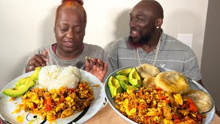 NaNa tries ACKEE AN SALT FISH JAMAICAN DISH FOR THE FIRST TIME  MUKBANG EATING SHOW [upl. by Ariad272]