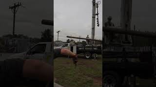 Signaling the digger derrick while bunk loading a pole shorts [upl. by Northey]